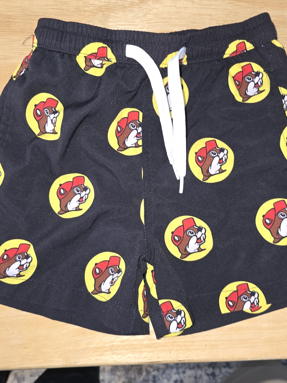 Buc-cee's Black Swim Shorts with Beaver Logo - Pockets - 4T - EUC